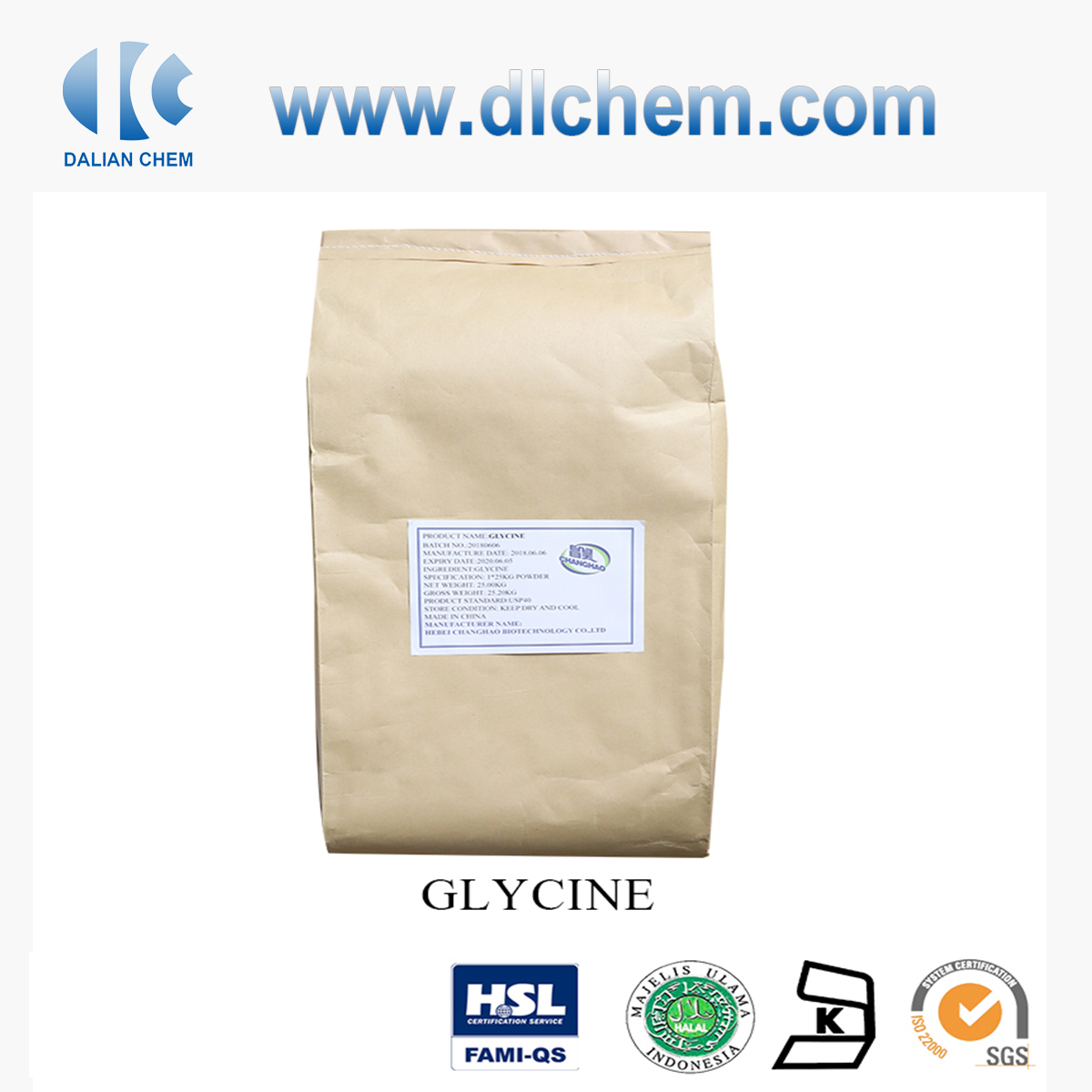 Glycine in Feed Grade CAS No.56-40-6
